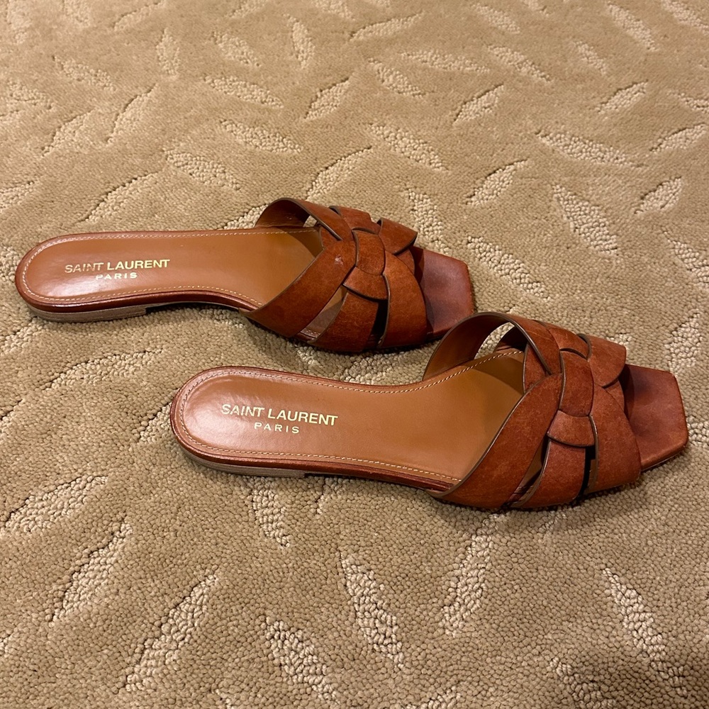 Saint Laurent Tribute Flat Sandals - Picture 5 of 7